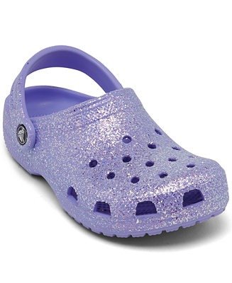 Little Girls Classic Glitter Clogs from Finish Line
