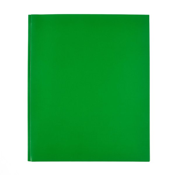Pen + Gear 2-Pocket Paper Portfolio with Prongs, Green