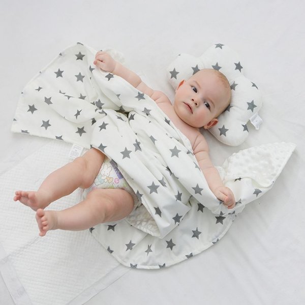 2Pcs Baby Peas Blanket Sleep Comfort Dolls Newborn Stroller Blankets Pillow
