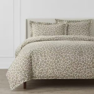 Home Decorators Collection Chloe 3-Piece Leopard Jacquard Full/Queen Duvet Cover Set