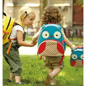 Skip Hop Zoo Toddler Kids Insulated Backpack Otis Owl, 12 inches, Blue