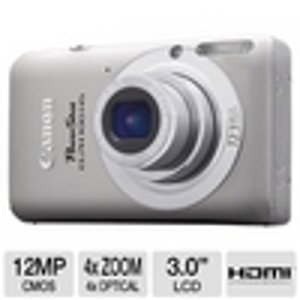 佳能100HS 4924B001 PowerShot Elph 12 MP 4x光学变焦数码相机-银色