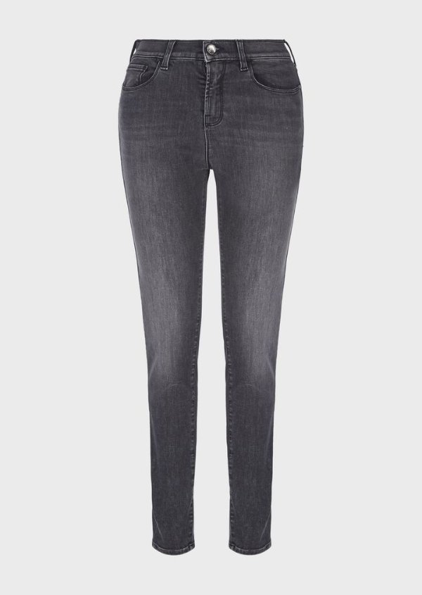 J20 Skinny Jeans In Vintage Look Stretch Denim for Women | Emporio Armani