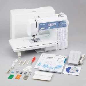 Brother, Computerized Sewing Machine, XR9550PRW, Project Runway Limited Edition, 110 Built-in Utility, LCD Screen, Hard Case