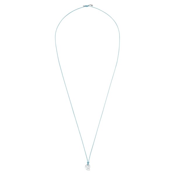 Waterschool Necklace, Small, Aqua, Rhodium plated by