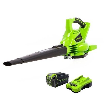 GreenWorks G-MAX 40V 185MPH Variable Speed Cordless Blower/Vac w/ 4Ah Battery & Charger