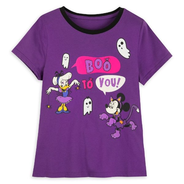 Minnie Mouse and Daisy Duck Halloween Ringer T-Shirt for Women | shopDisney