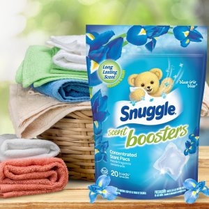 Snuggle Laundry Scent Boosters Concentrated Scent Pacs, Blue Iris Bliss, Pouch, 20 Count