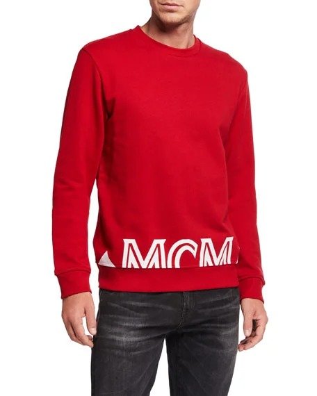 Men's Milano Logo Typographic Crewneck Sweatshirt