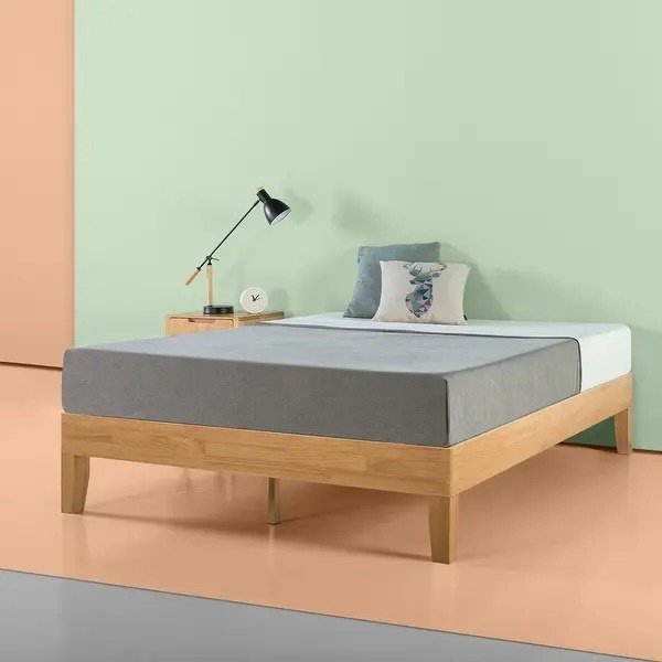 Priage by Zinus Deluxe Solid Pine Wood 14-inch Platform Bed - Twin