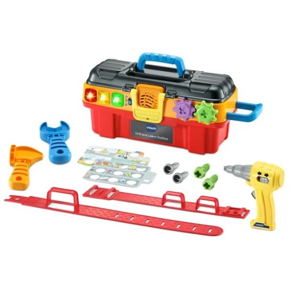 Drill and Learn Toolbox Pro With Tool Belt, Tools, Project Cards