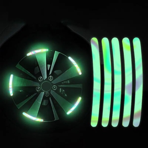 20 Pcs Colorful Reflective Strips Self-adhesive Stickers Rim Tape For Car Motorcycle Wheels - Automotive - Temu