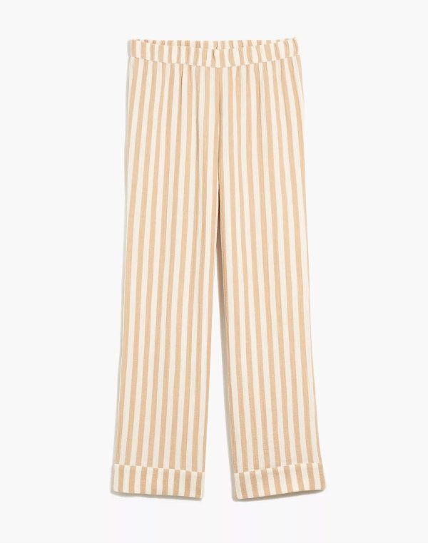 Striped Double-Gauze Pajama Pants