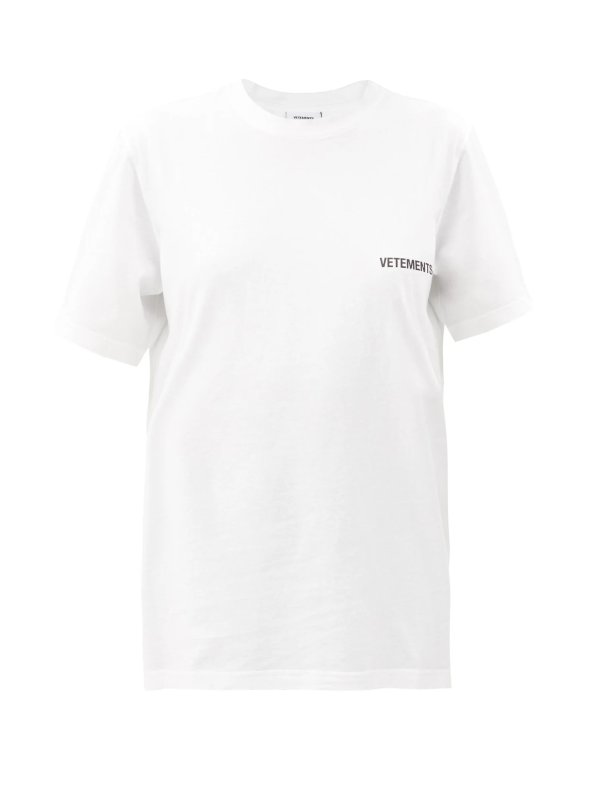 Front Back logo-print cotton-jersey T-shirt | Vetements | MATCHESFASHION US