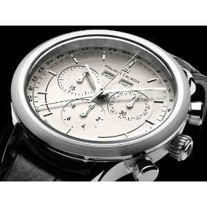 Maurice Lacroix Les Classiques Silver Dial Chronograph Black Leather Men's Watch