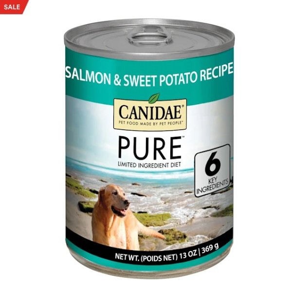Pure Grain Free Limited Ingredient Diet Salmon & Sweet Potato Recipe Wet Dog Food, 13 oz., Case of 12 | Petco