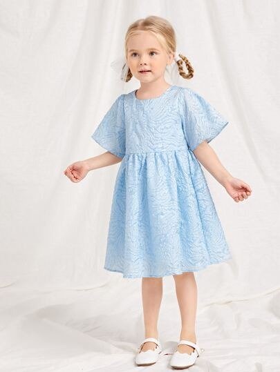 Toddler Girls Jacquard Applique Dress
