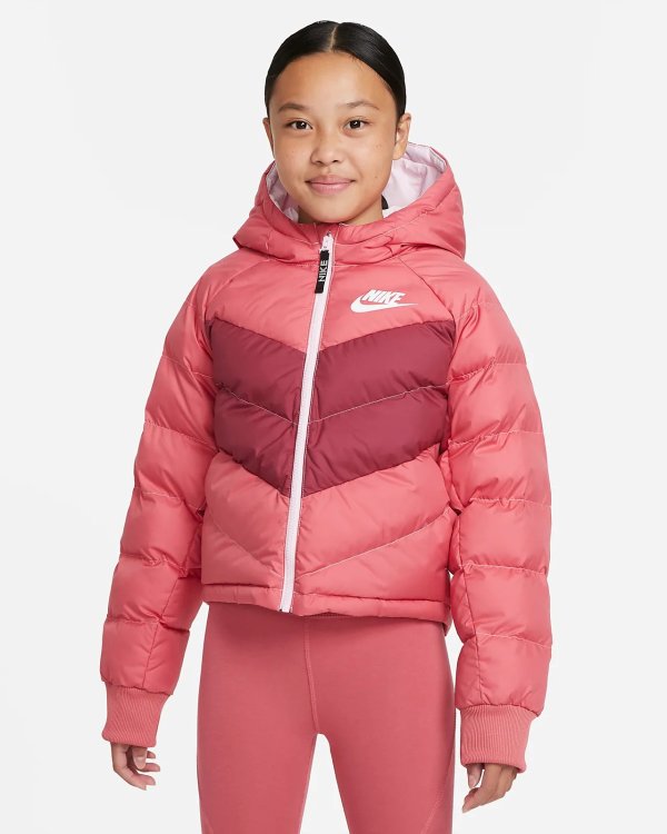SportswearBig Kids' (Girls') Synthetic Fill Hooded Jacket