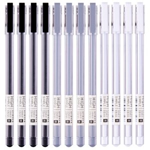 Deli 0.5mm全针管黑色中性笔水笔签字笔 12支/盒