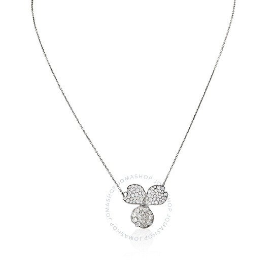 Tiffany Paper Flowers Pave Ladies Platinum .85 CT Diamond Floral Necklace