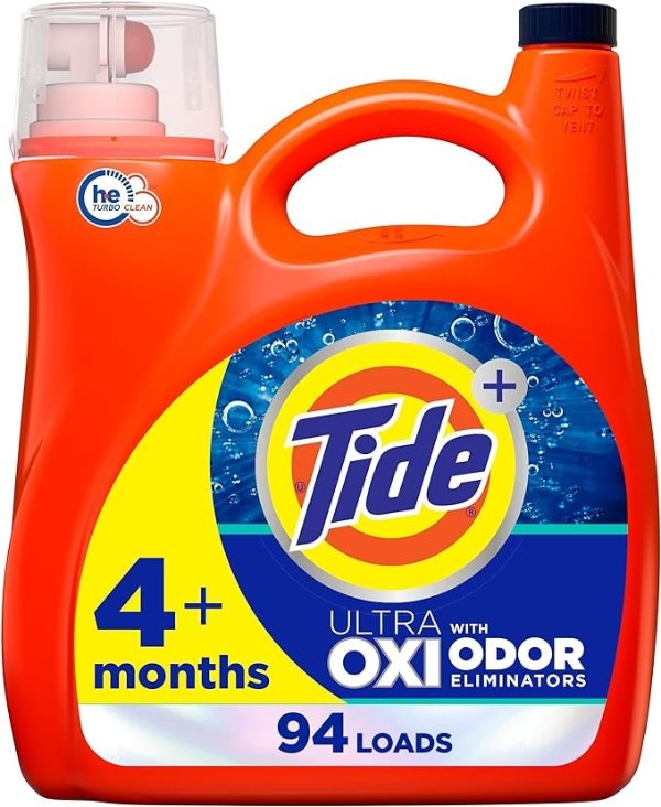 Ultra OXI with Odor Eliminators Liquid Laundry Detergent 146 oz For Visible and Invisible Dirt