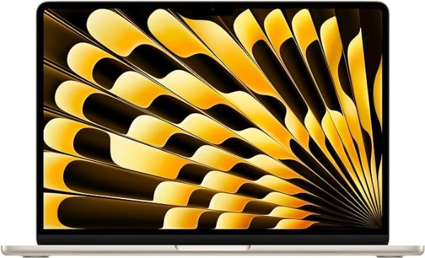 2024 MacBook Air 13-inch Laptop with M3 chip: 13.6-inch Liquid Retina Display, 8GB Unified Memory, 256GB SSD Storage, Backlit Keyboard, 1080p FaceTime HD Camera, Touch ID; Starlight