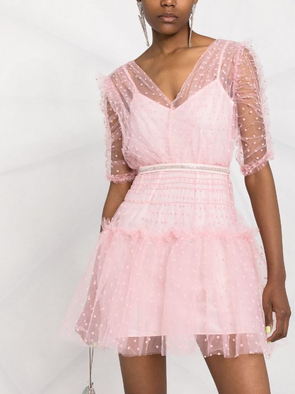 tulle fit-and-flare dress