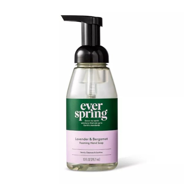 Lavender &#38; Bergamot Foaming Hand Soap - 10 fl oz - Everspring&#8482;