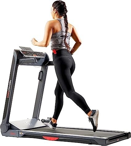 Strider Foldable Treadmill, 20-Inch Wide Running Belt with Optional Exclusive SunnyFit™ App and Enhanced Bluetooth Connectivity