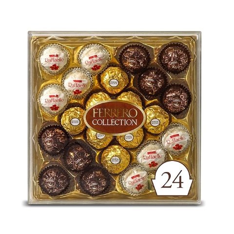 Fine Hazelnut Milk Chocolates, 24 Count, Assorted Coconut Candy and Chocolate Gift Box, 9.1 oz