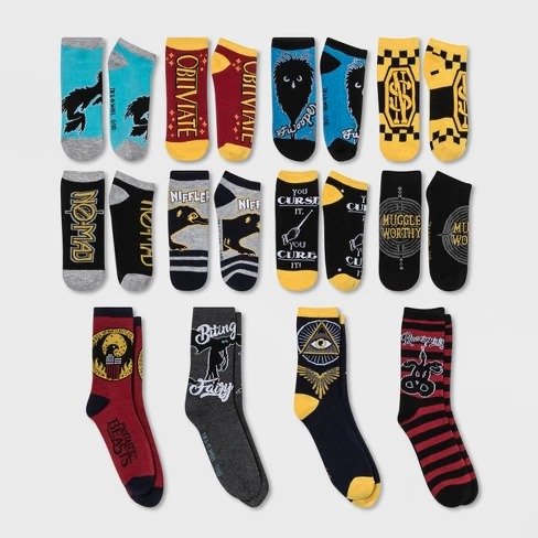 Women's Fantastic Beasts 12 Days of Socks Advent Calendar - Color May Vary 4-10