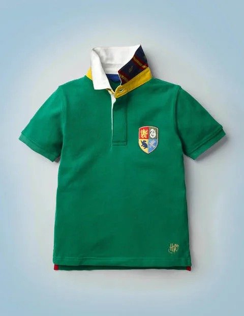 Hogwarts Heritage Rugby Shirt - Mountain Meadow Green | Boden US