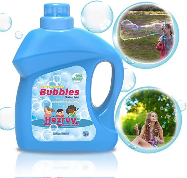 Toys Bubbles Concentrated Solution Refill 32 oz (up to 2.5 Gallon) Big Bubble Solution for Kids Toddlers Bubble Machine/Gun/Wand Toys,Gift for 3 4 5 6 7 8 9 10 Year Old Boys Girls Children's Day