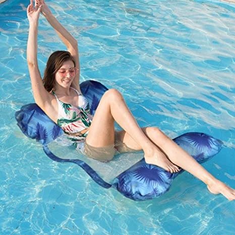 Pool Hammock, Homga 4-in-1 Pool Rafts Swimming Pool Floats Multi-Purpose Inflatable Water Hammock ( Lounge Chair, Saddle,Drifter) Portable Pool Chair