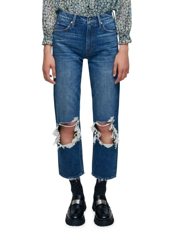 Ripped High-Rise Jeans