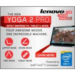 Lenovo US 官网现有Yoga 2 Pro Versatile 13.3寸变形超级本促销(Dealmoon庆双11独家)