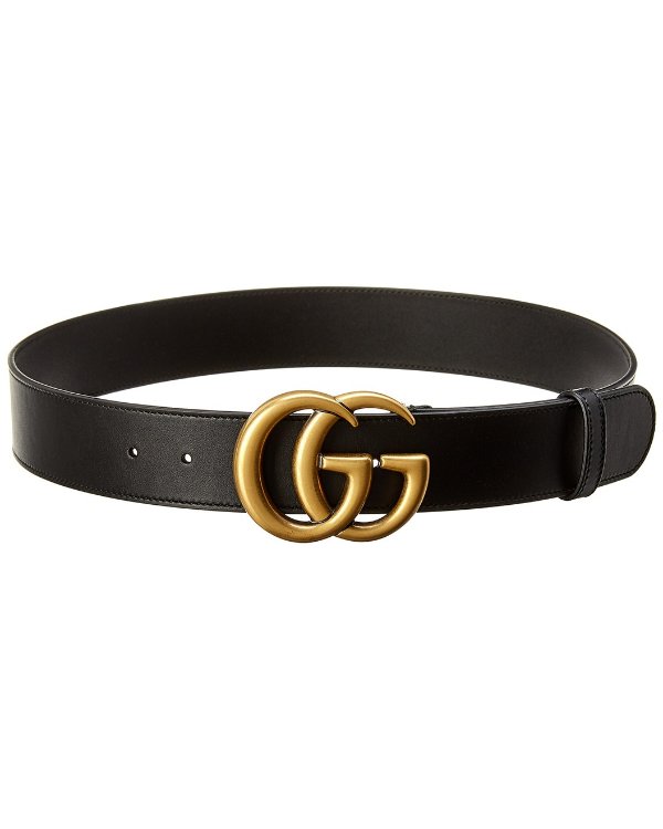 GG Leather Belt / Gilt
