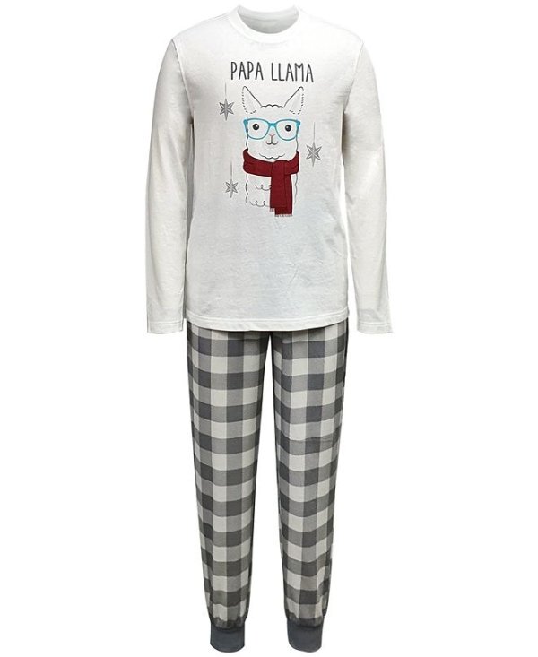 Matching Men's Holiday Llama Family Pajama Set, Created for Macy's