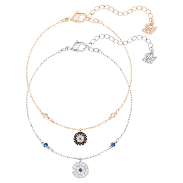 Crystal Wishes Evil Eye Set, Multi-colored, Mixed metal finish by SWAROVSKI