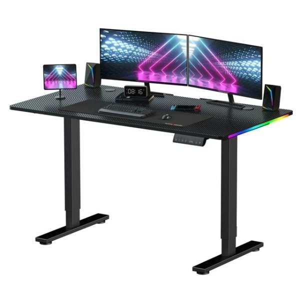 GTRACING Electric Adjustable Height Standing Gaming Desk with RGB