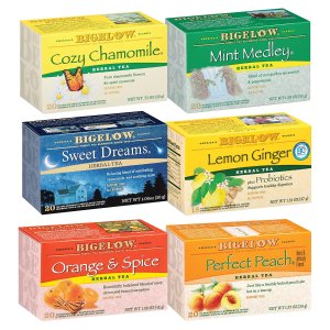 Bigelow Herbal Tea 6 Flavor Variety Pack (Pack of 6) 118 Tea Bags