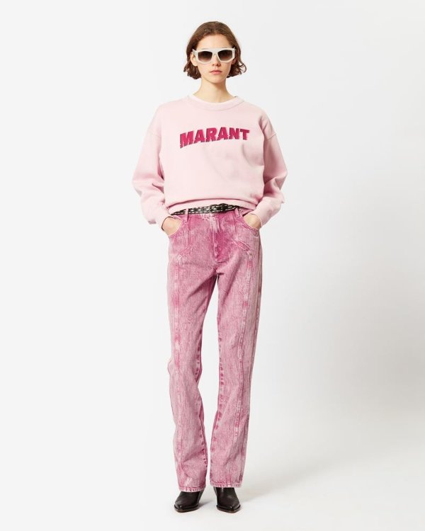 Women's Mobyli Logo Sweatshirt In Light Pink/Pink | Isabel Marant US