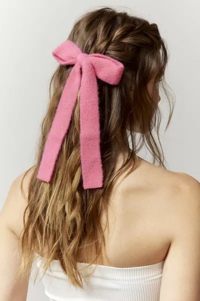Brushed Bow Hair Barrette