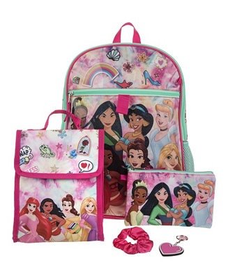 Princess 5 Piece Backpack Set