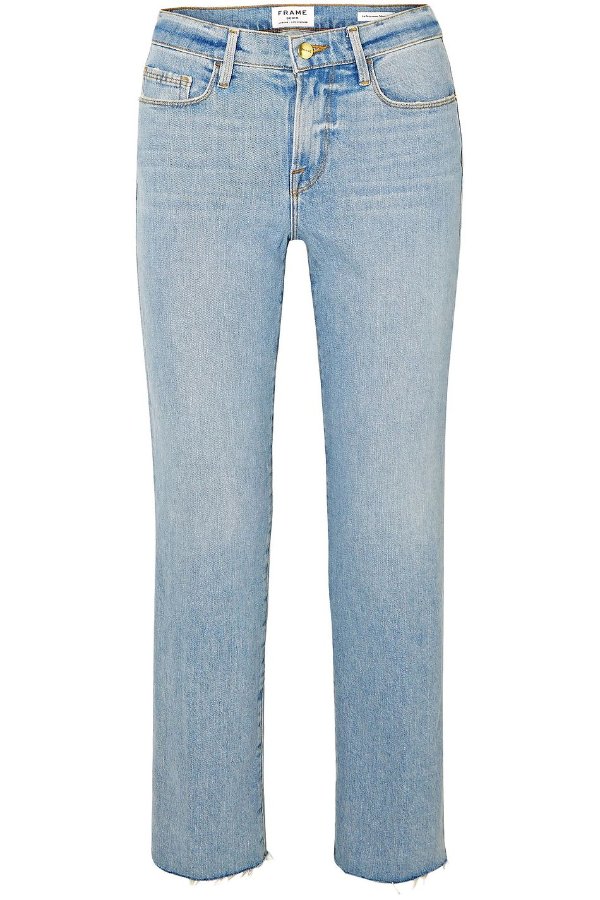 Le Nouveau cropped mid-rise straight-leg jeans