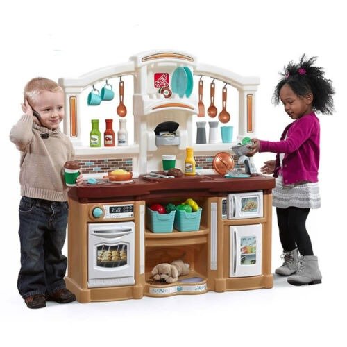 Step2 Fun with Friends Children Kids Play Kitchen Cooking Toy Set with Utensils