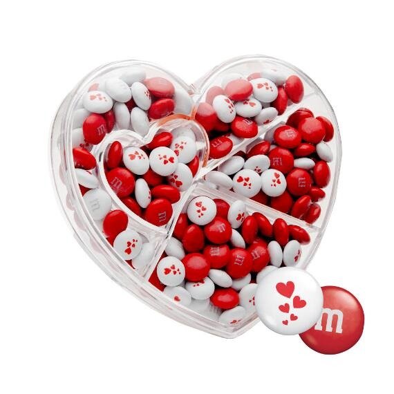 Heart Shaped Candy Box with Red & White M&M’S®
