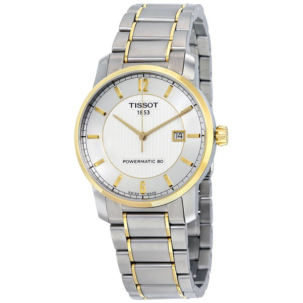 T-Classic Automatic Titanium Silver Dial Two-tone Men's Watch T0874075503700
