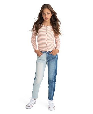 x Clements Twins Big Girls Long Sleeve Scoop Neck Rib Knit Top