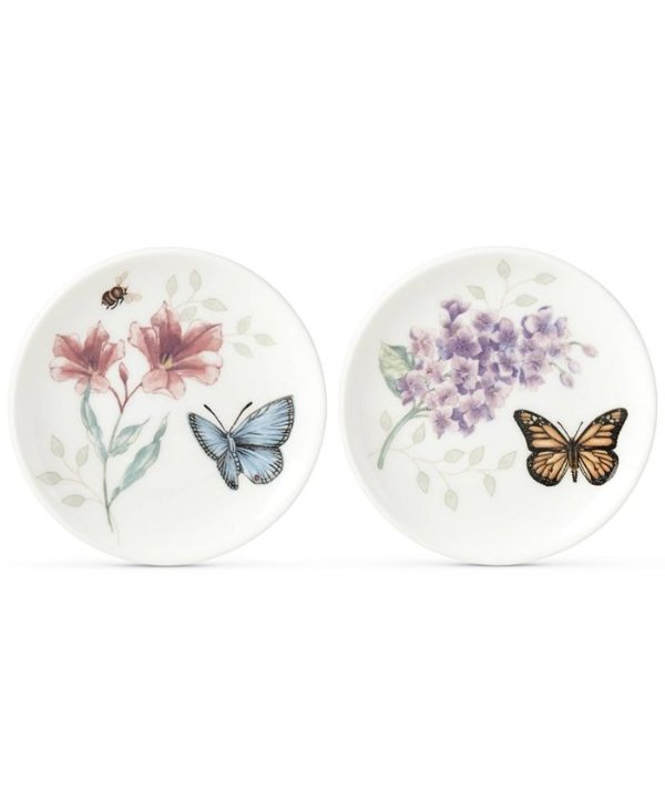 Butterfly Meadow Porcelain 2-Pc. Coaster Set